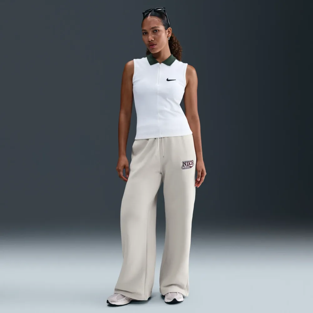 Nike Women's High-Waisted Wide-Leg Trousers - Brown