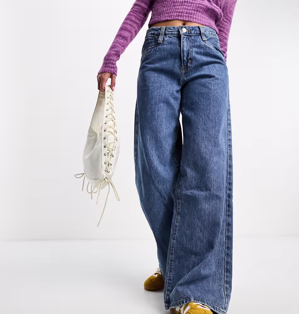 Levi's '94 baggy wide leg jeans in mid blue