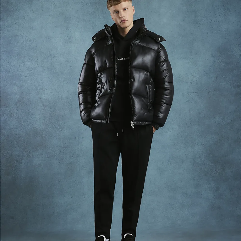 Black Oversized Fit Puffer Coat