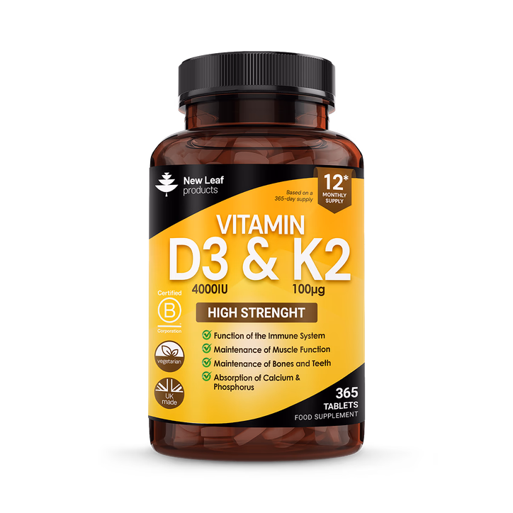 Vitamin D3 & K2, 365 Tablets