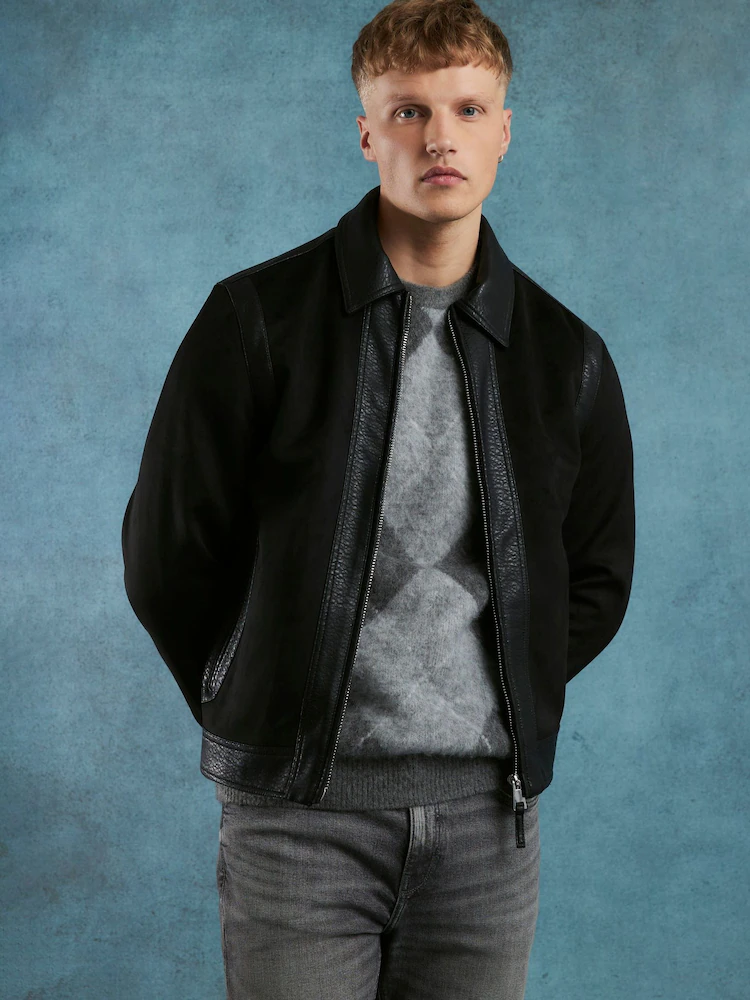 River Island Black Faux Suede Jacket