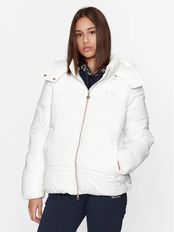 EA7 Emporio Armani Winter Jacket White Regular Fit