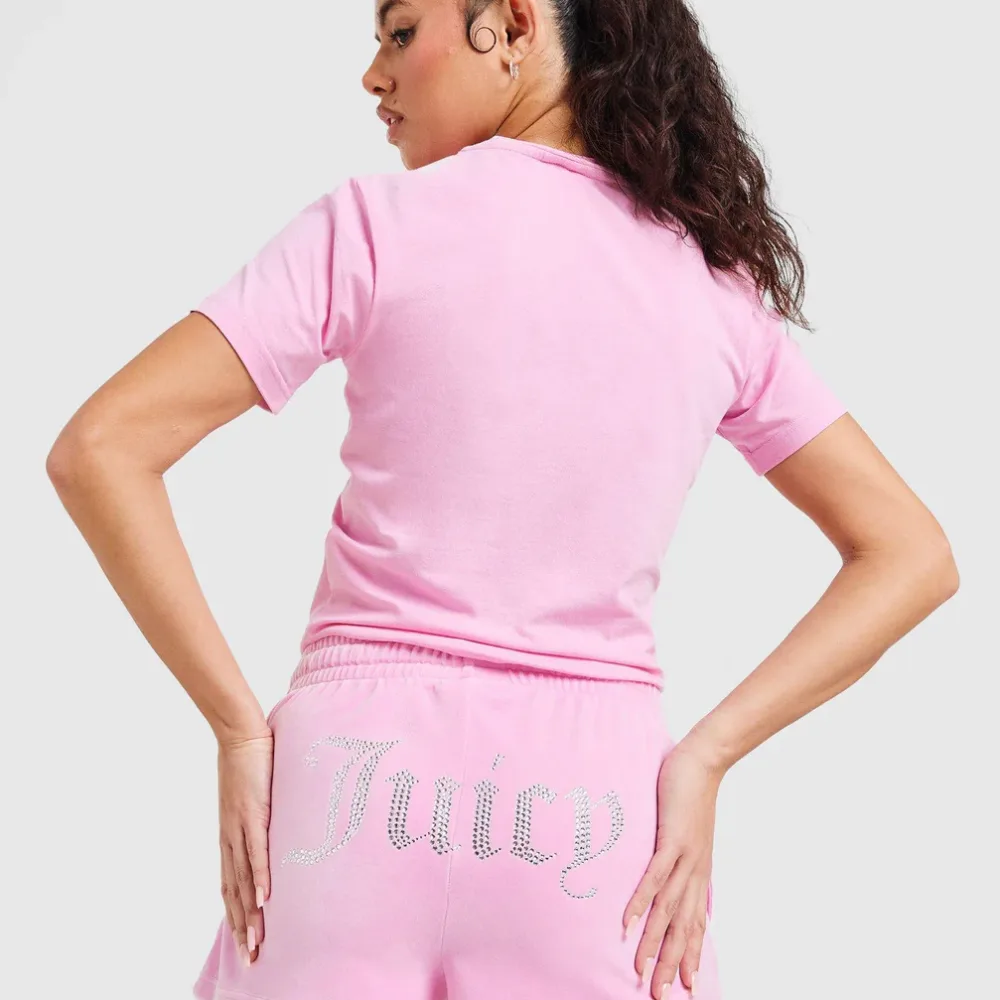 Juicy Couture Diamante Heart Logo Shorts