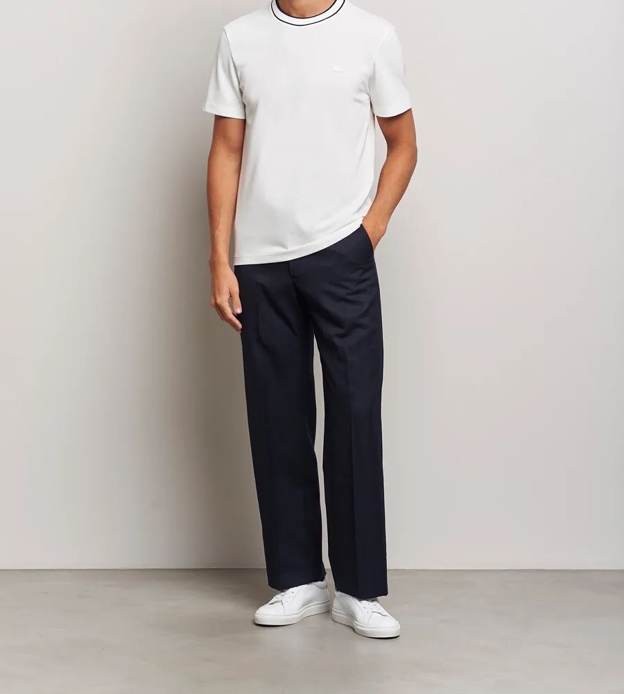 Lacoste Contrast Rib Piqué T-Shirt Flour