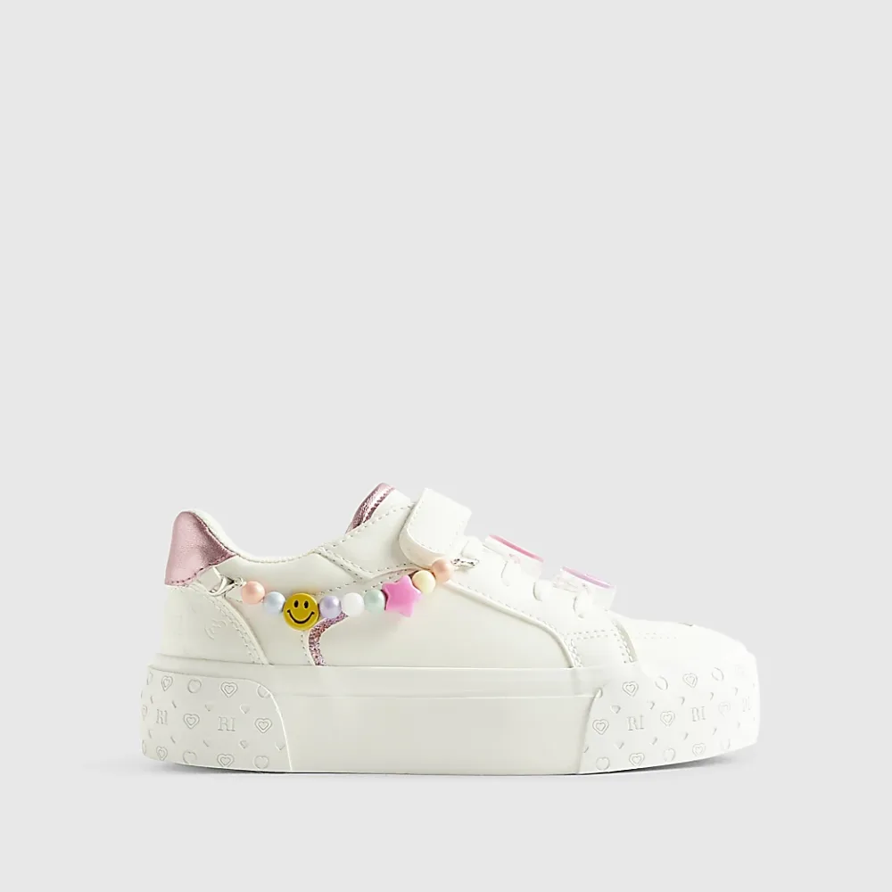 River Island - Girls White Charm Trainers
