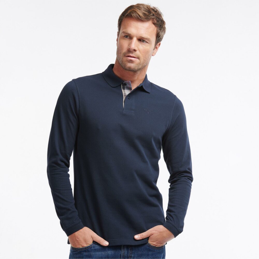 Barbour Mens Essentials Long Sleeve Polo Shirt
