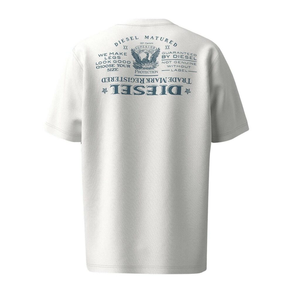 Diesel Men's Upside Down Back Print Regular Fit T-Shirt