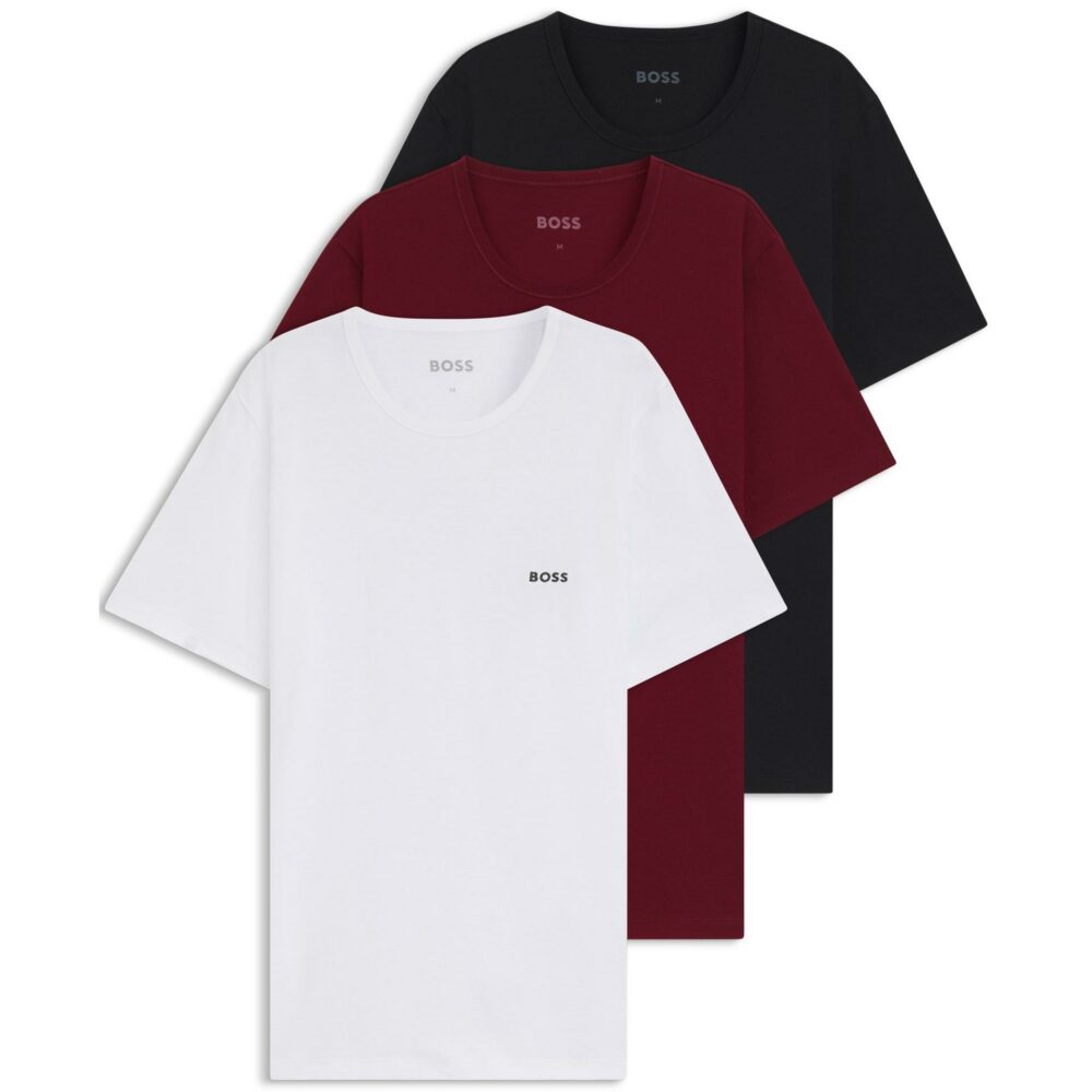 Boss Mens BOSS Bodywear 3 Pack Premium Cotton T-Shirts - Crew Neck