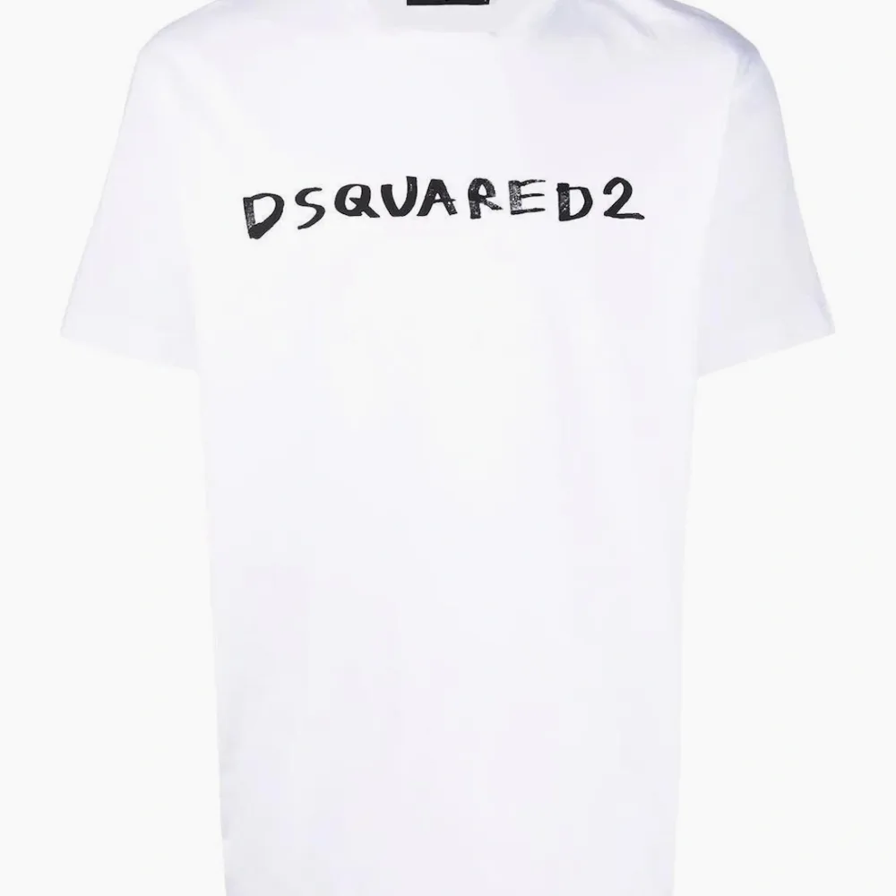 Dsquared2 marker slim logo-print short-sleeved white t-shirt