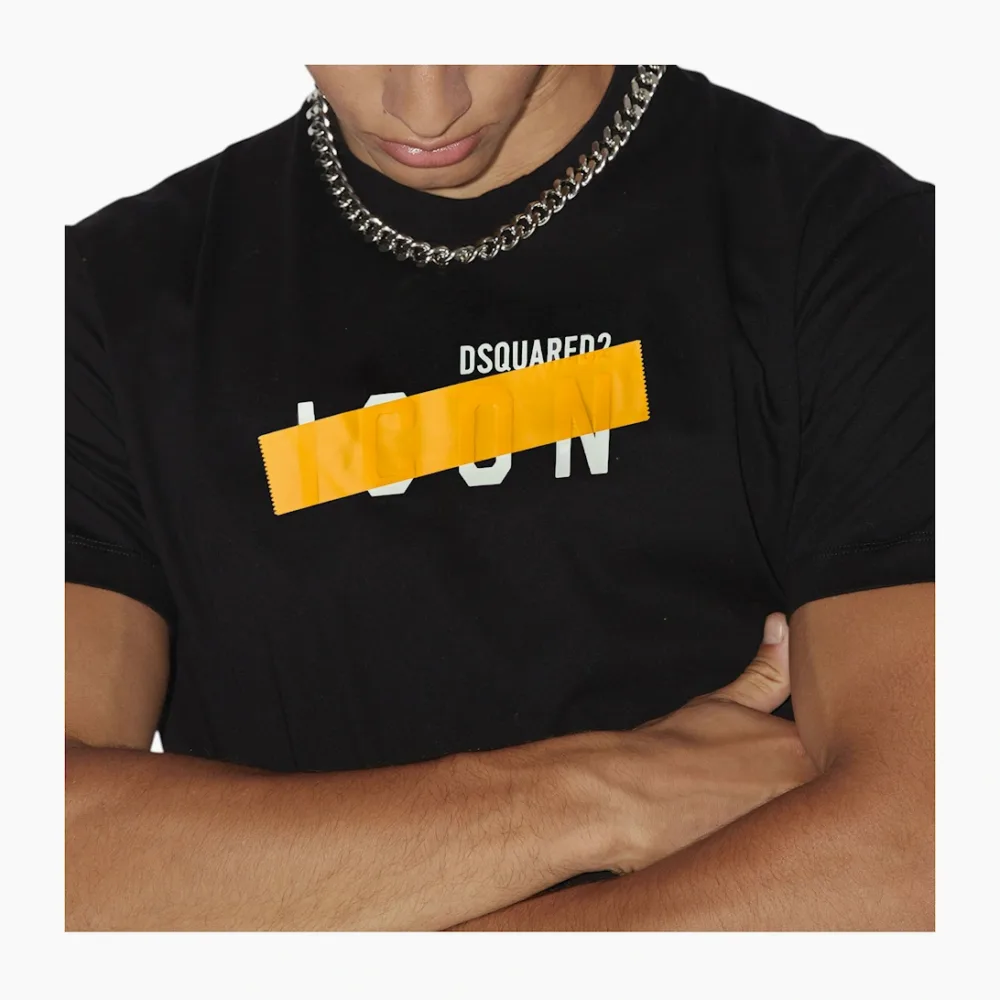 Dsquared2 mens t shirts d2 icon sleeve summer cotton tee