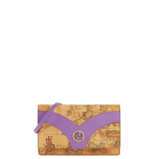 Alviero Martini 1st Class Geo Sunrise Mauve Clutch