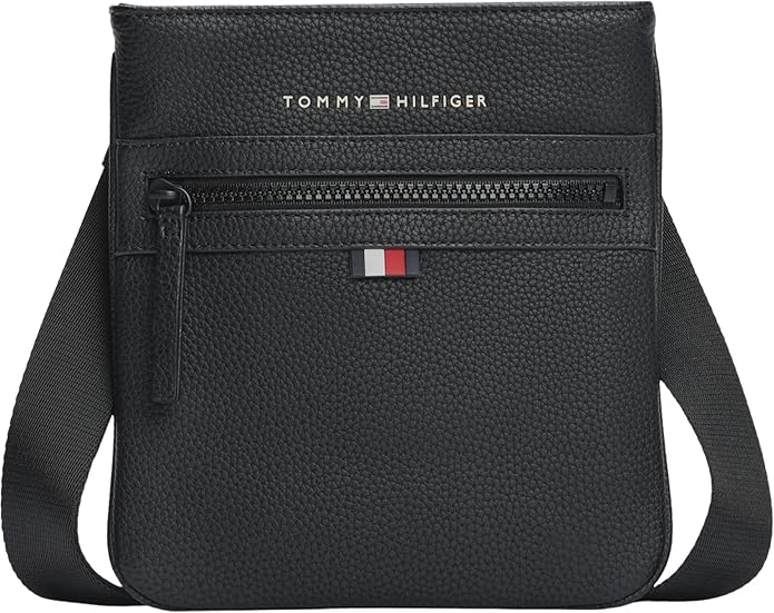 Tommy Hilfiger Men’s Essential PU Mini Crossover Bag, Black