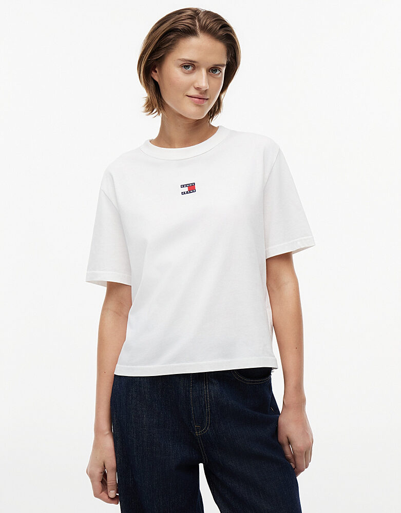 Tommy Badge Boxy Crew Neck T-Shirt