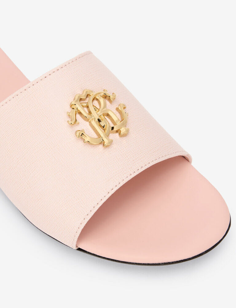 Roberto Cavalli Pink Sandal With Monogram RC