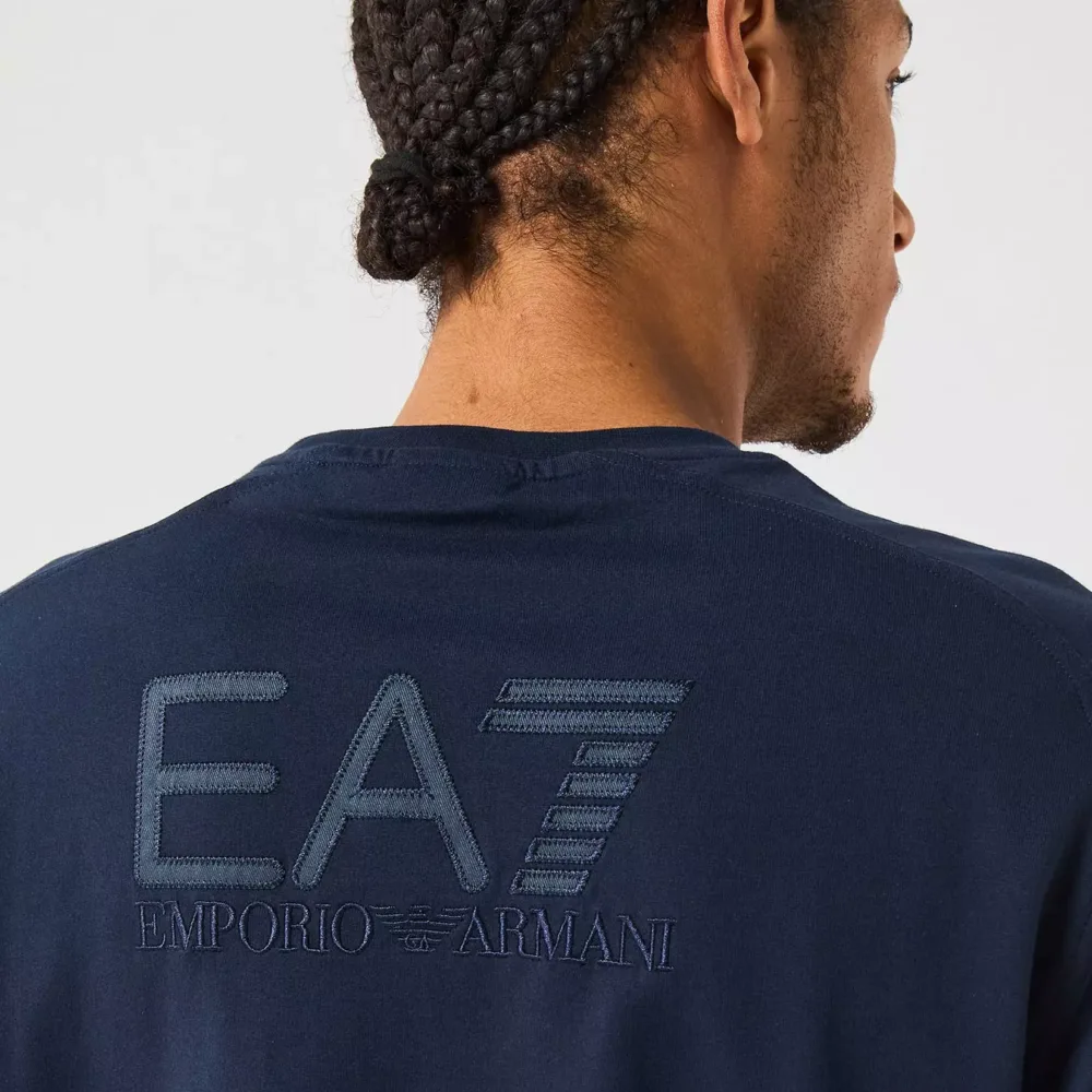 EA7 Emporio Armani Train Visibility Small Logo Crew Sweatshirt - Blue