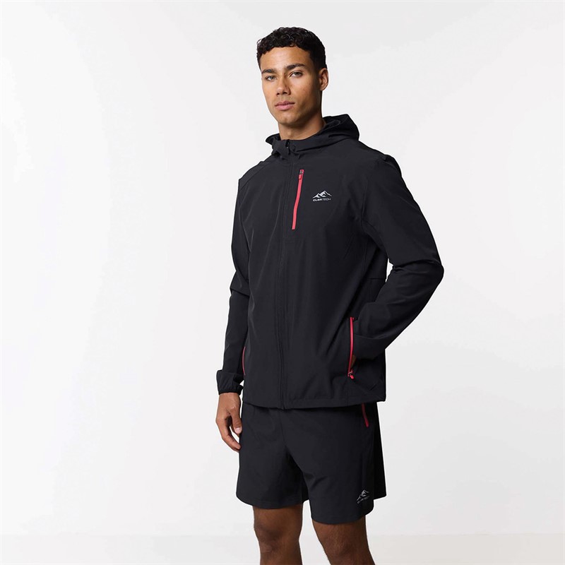Closure London Mens Contrast Zip Tri Set Black/​Corel Red