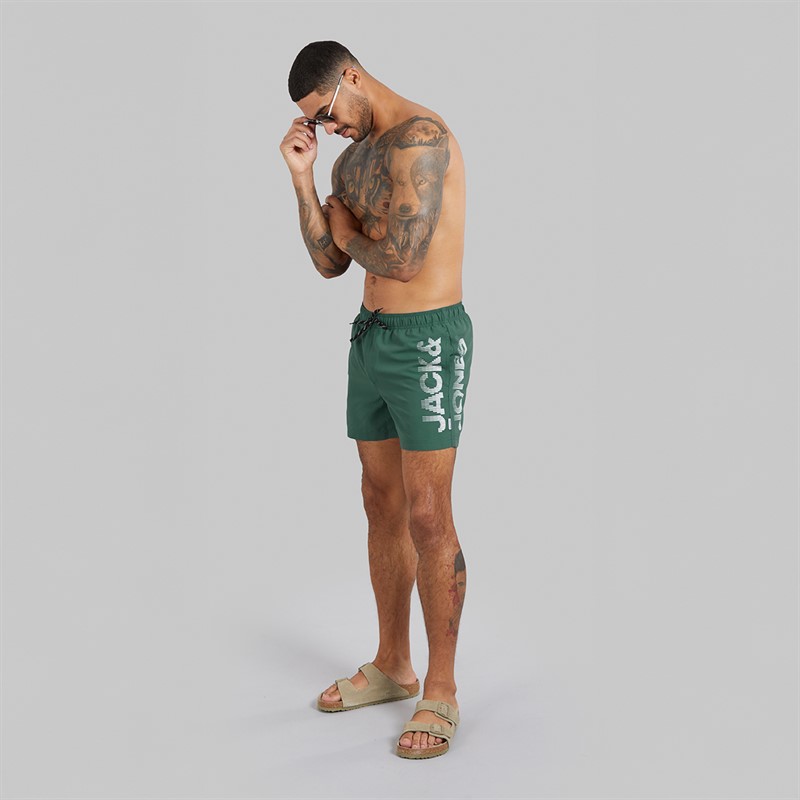 JACK&JONES Mens Aruba Jones Swim Shorts Mallard Green
