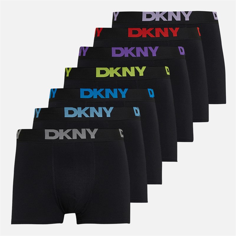DKNY Mens Scottsdale Seven Pack Trunks Black/​Multi