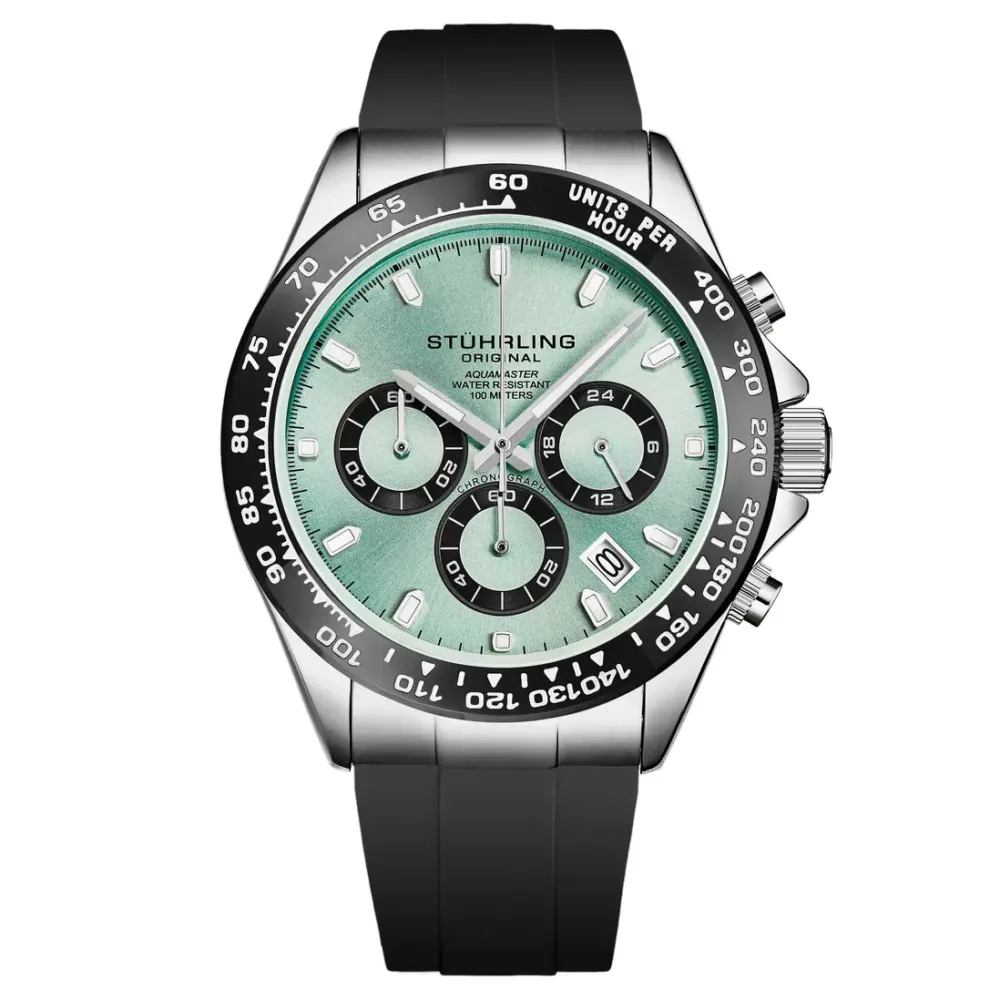 STÜHRLING Original Aquamaster 4050 Chronograph Watch Quartz 42mm