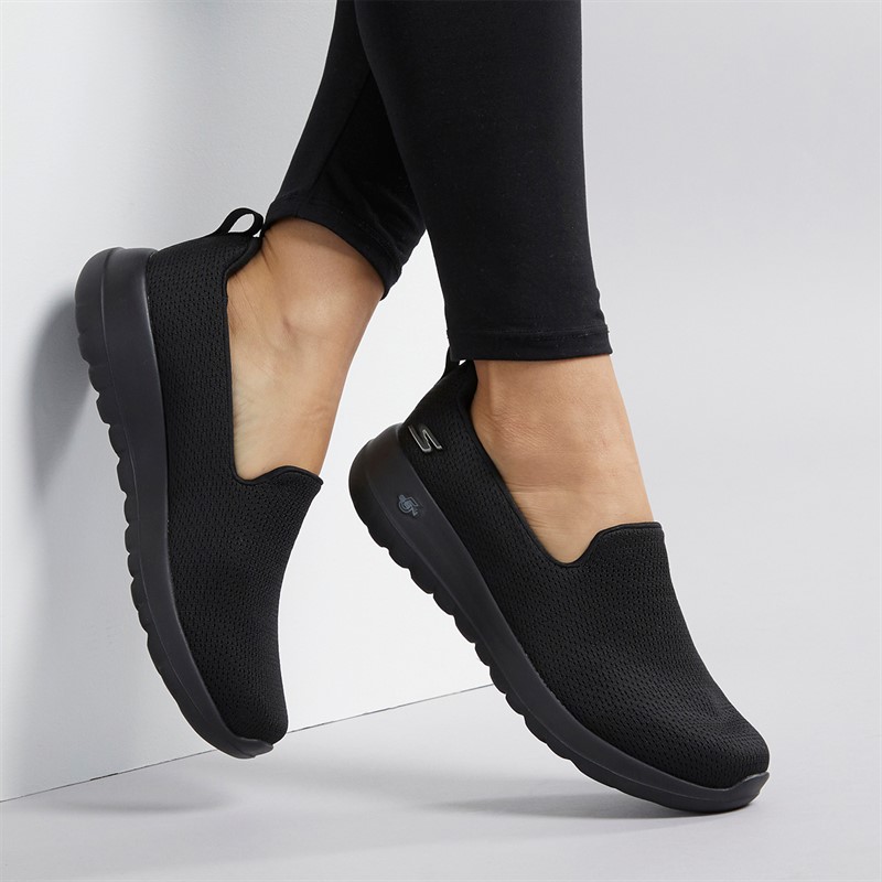 SKECHERS Womens Go Walk Joy Jaylene Trainers Black