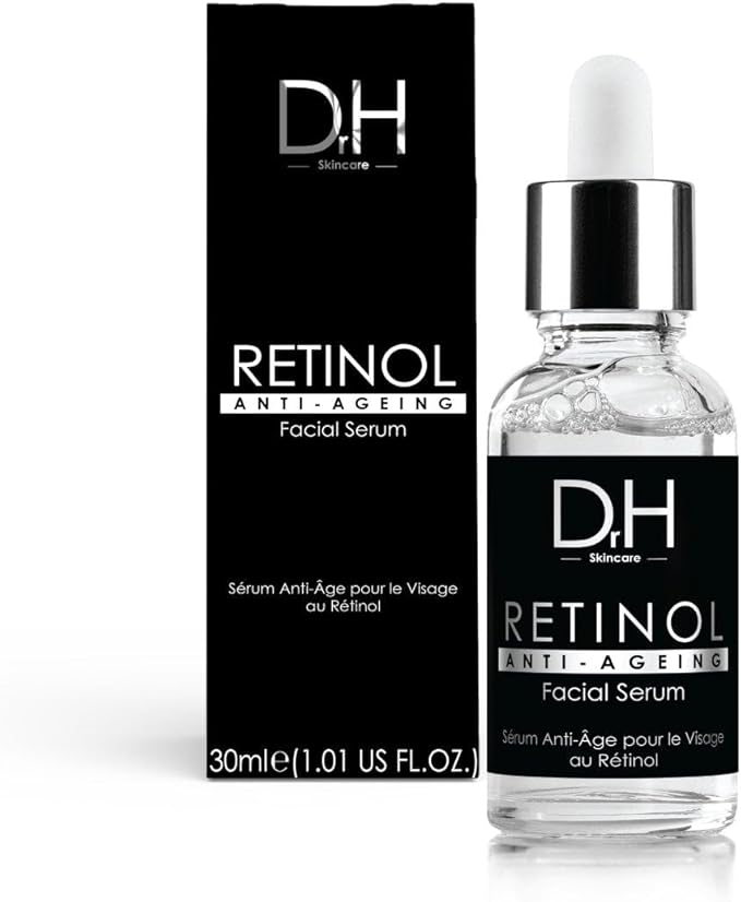 Dr. H Anti Aging Retinol Facial Serum 30ml | Brightens, Smooths, & Hydrates the Skin - Reduces Appearance of Pores | Clean Beauty, Vegan & Cruelty-Free