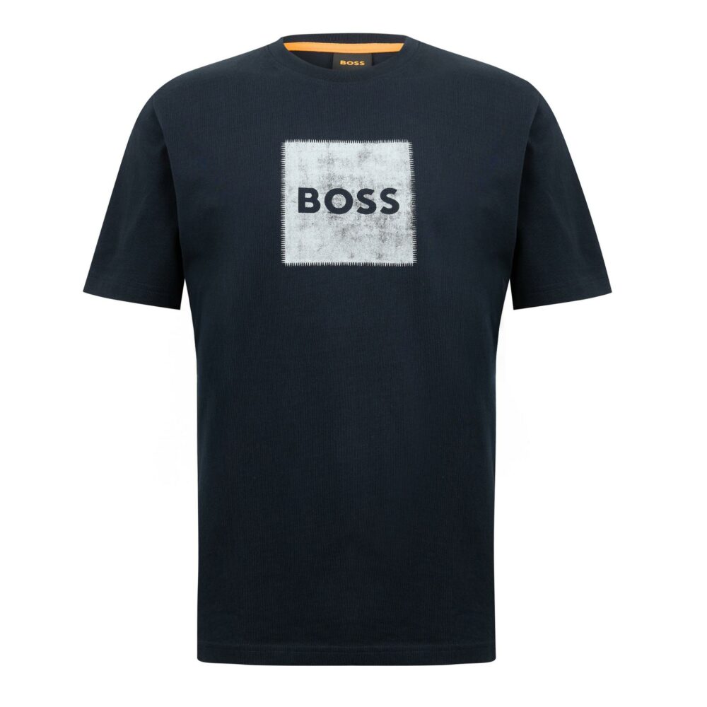Boss Mens BOSS ORANGE Short Sleeve T-Shirt with Contemporary Stitched Logo