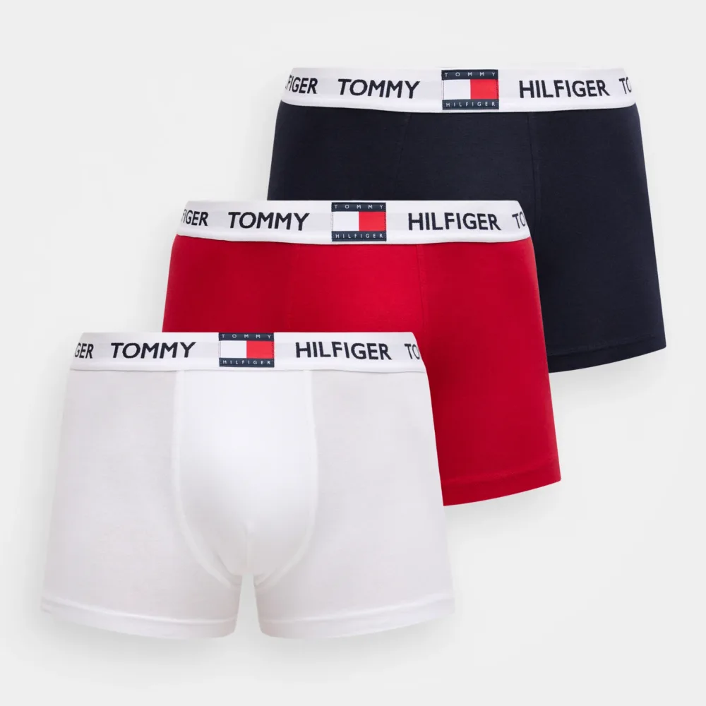 Tommy Hilfiger HERITAGE LOGO 3 PACK - Trunks - medium red/white/sky