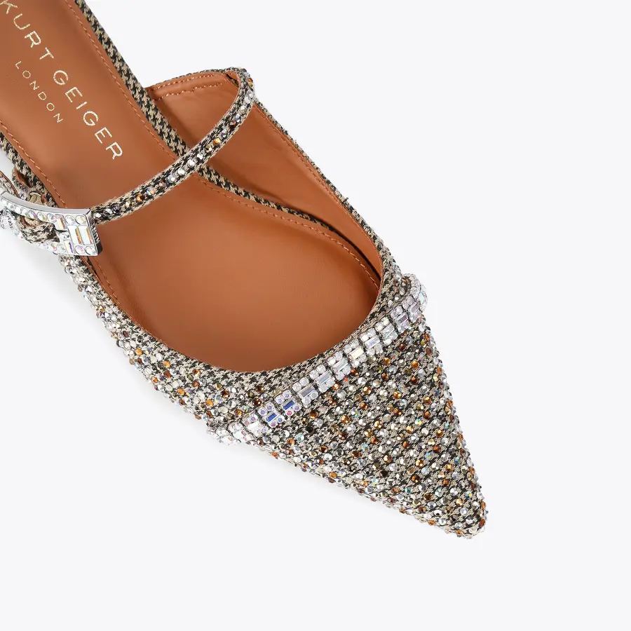 Kurt Geiger London-Strass buckle flat mule