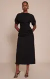 PrettyLittleThing Short Sleeve Woven Maxi Dress